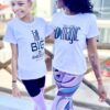 tall girl magic white t-shirt with black writing