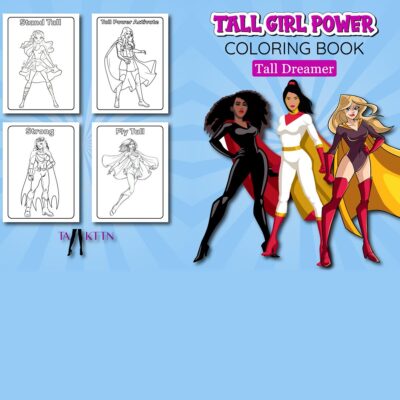 tall girl power coloring book: tall dreamer