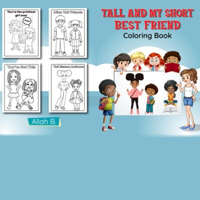 Tall and my short best friend coloring book