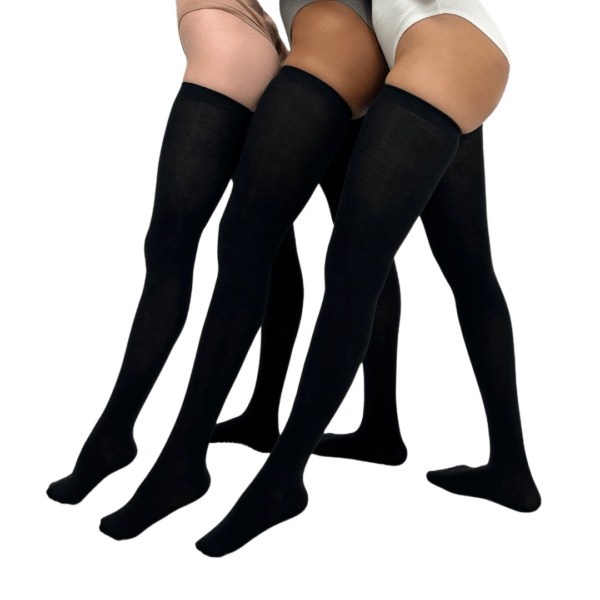 TALL KTTN Women's Extra Long Black Thigh High Socks