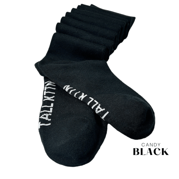 TALL KTTN Women's Extra Long Black Thigh High Socks - Image 5