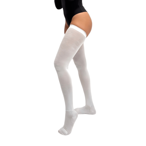 TALL KTTN Women's Extra Long White Thigh High Socks