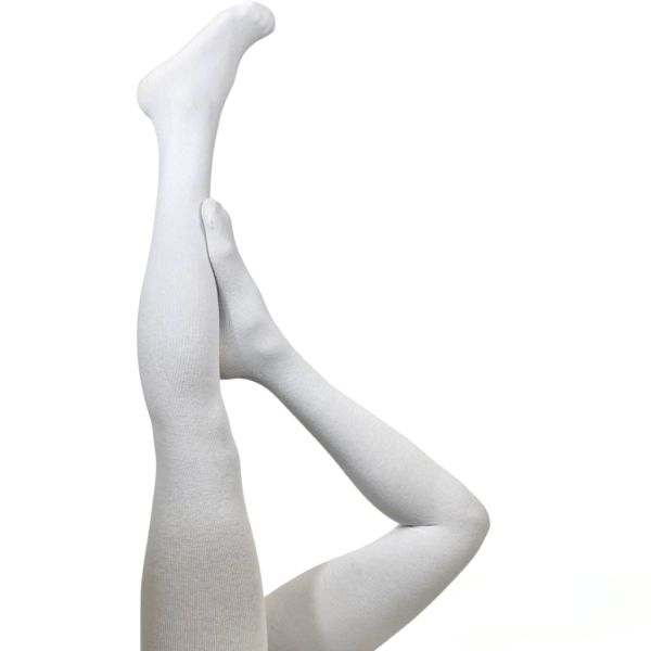 TALL KTTN Women's Extra Long White Thigh High Socks - Image 3