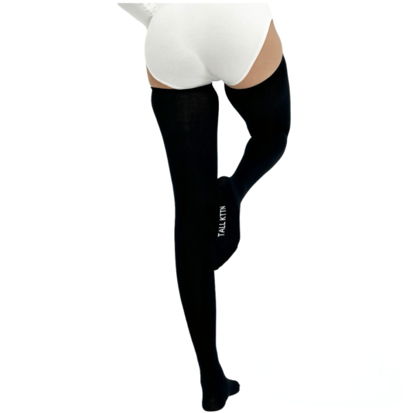 TALL KTTN Women's Extra Long Black Thigh High Socks - Image 3